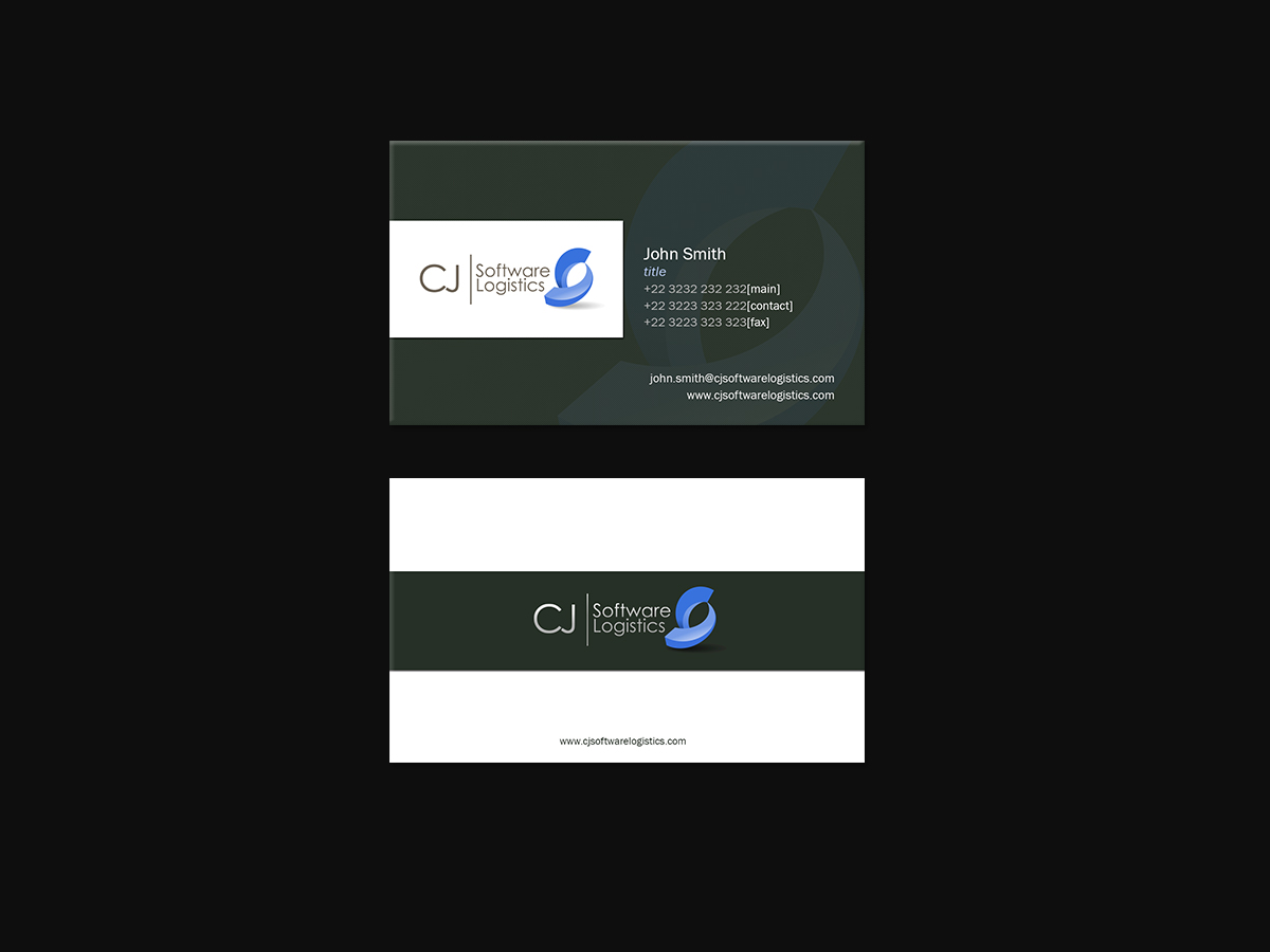 Business Card Design by ArtSamurai for CJ Software Logistics | Design #1805247
