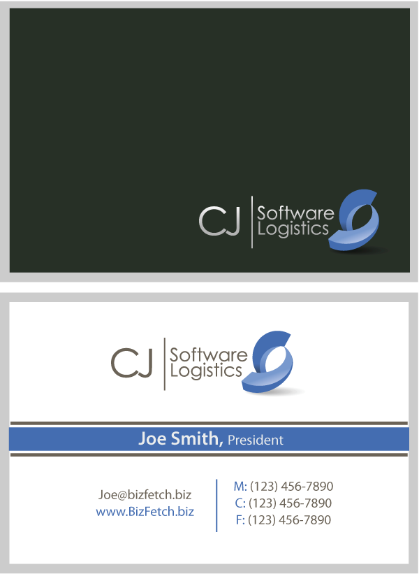 Business Card Design by Andrea for CJ Software Logistics | Design #1811997