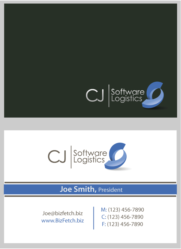 Business Card Design by Andrea for CJ Software Logistics | Design #1812007
