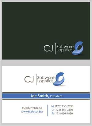 Design de Carte de Visite par Andrea pour CJ Software Logistics | Design #1812007