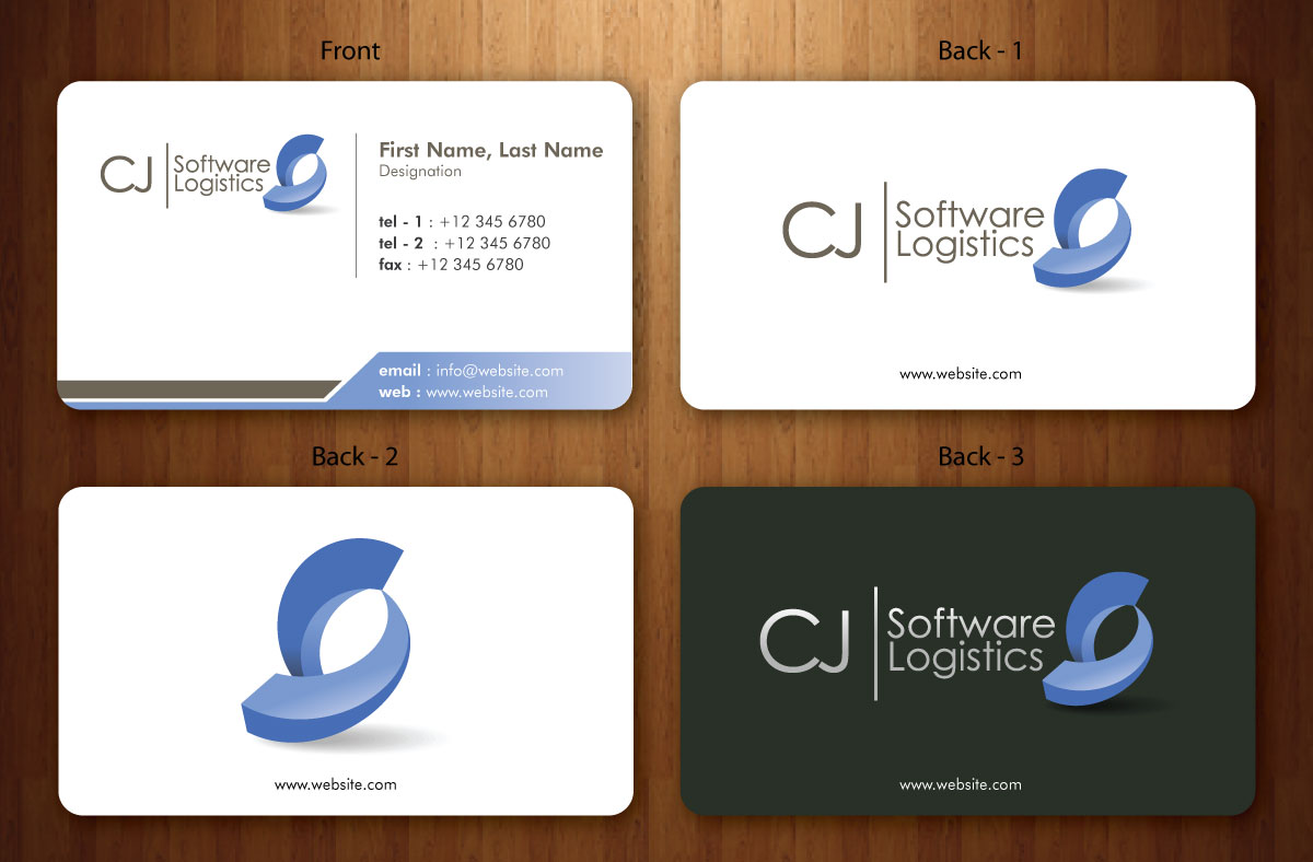 Business Card Design by Sbss for CJ Software Logistics | Design #1812078