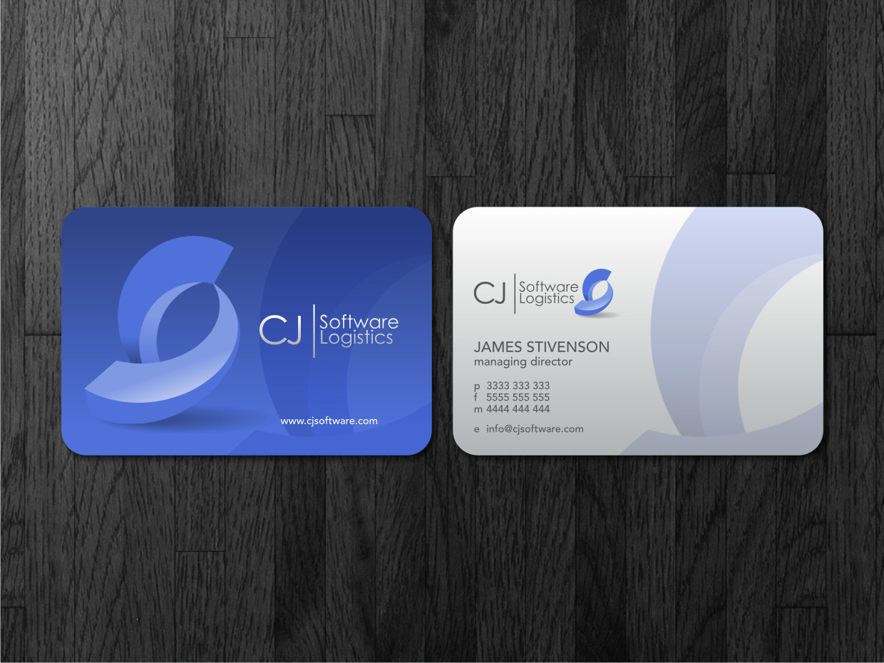 Business Card Design by Atvento Graphics for CJ Software Logistics | Design #1825261