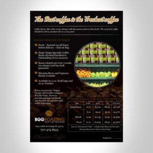 Flyer Design by pivotaldesign.biz for BGG Roasting, LLC | Design: #7251261