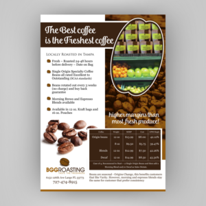 Flyer Design by pivotaldesign.biz for BGG Roasting, LLC | Design: #7251268