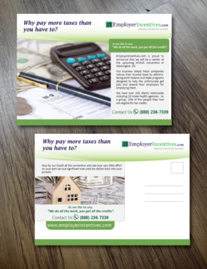 Postcard Design by alex989 for EmployerIncentives.com | Design: #7078212