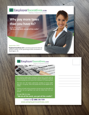 Postcard Design by alex989 for EmployerIncentives.com | Design: #7078575