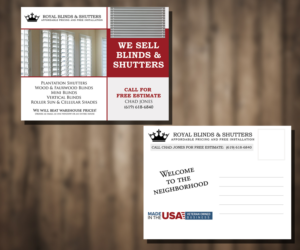 Postcard design for advertising 