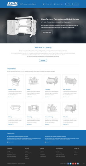 Web Design by pb for Lynn Manufacturing | Design: #7062332