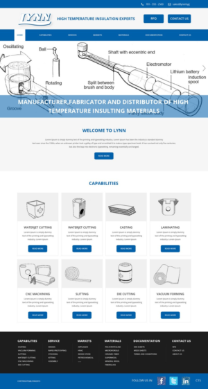 Web Design by pb for Lynn Manufacturing | Design: #7079935
