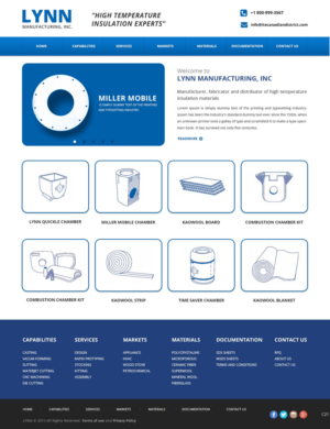 Web Design by pb for Lynn Manufacturing | Design: #7079937
