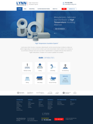 Web Design by the-lion-king for Lynn Manufacturing | Design: #7110189