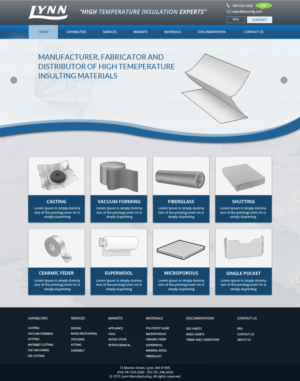 Web Design by debdesign for Lynn Manufacturing | Design: #7061602