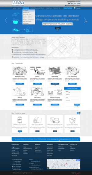 Web Design by Da Miracle for Lynn Manufacturing | Design: #7102834