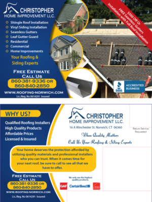 Postcard Design by TedAtkinson for Christopher Home Improvement | Design: #7074166