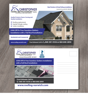 Postcard Design by alex989 for Christopher Home Improvement | Design: #7071177