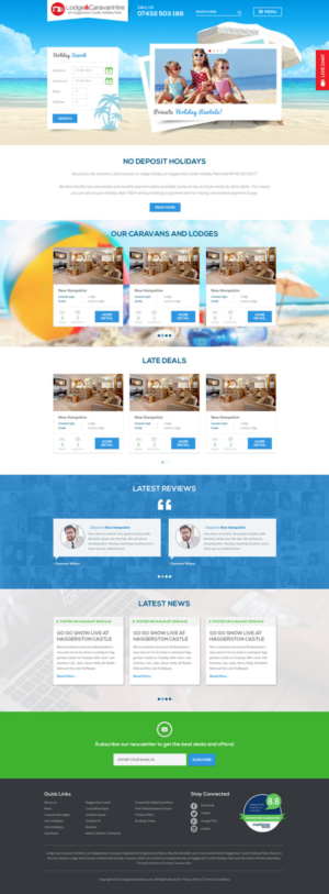 Web Design by Hashim Creetto for Lodge and Caravan Ltd | Design: #7145259