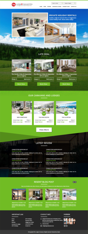 Web Design by KAMIL for Lodge and Caravan Ltd | Design: #7100846