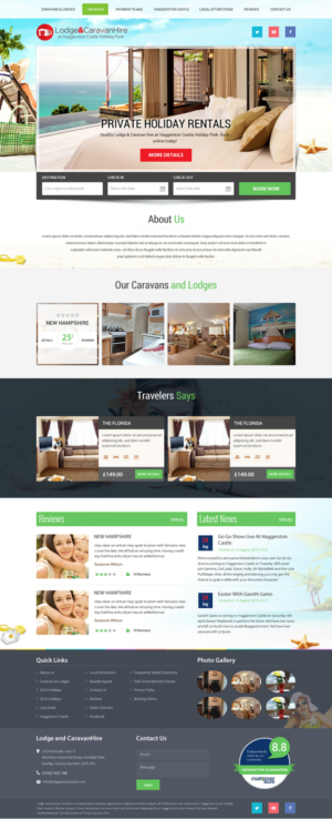 Web Design by aloksai for Lodge and Caravan Ltd | Design: #7093126