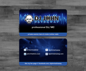 DJ John Hathaway Business Card Design 