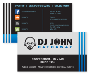 DJ John Hathaway Business Card Design  | Design de Carte de Visite par january_vogel