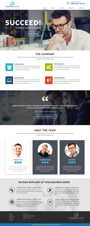 Wordpress Design by webxvision for Cutaway Cloud Consulting, LLC | Design #7172687