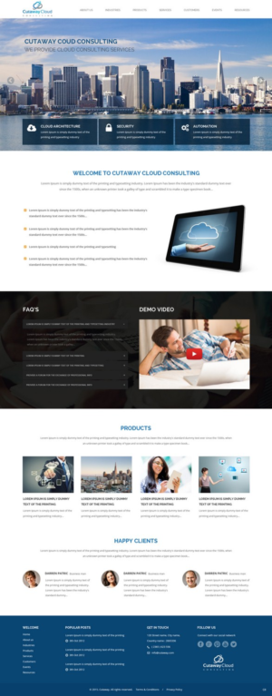 Design Wordpress par pb pour Cutaway Cloud Consulting, LLC | Design : #7079698