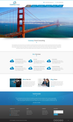 Design Wordpress par pb pour Cutaway Cloud Consulting, LLC | Design : #7079703