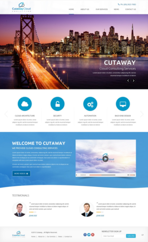 Design Wordpress par pb pour Cutaway Cloud Consulting, LLC | Design : #7079704