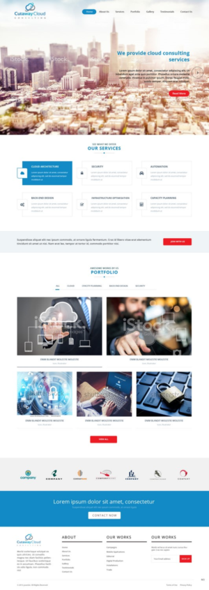 Design Wordpress par pb pour Cutaway Cloud Consulting, LLC | Design : #7084015