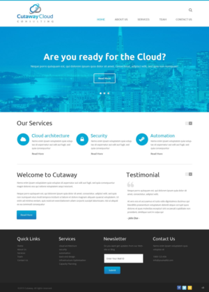 Design Wordpress par pb pour Cutaway Cloud Consulting, LLC | Design : #7084016