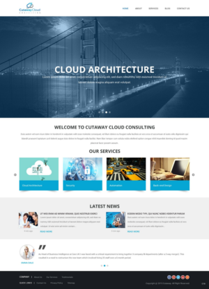 Wordpress Design by pb for Cutaway Cloud Consulting, LLC | Design #7092566