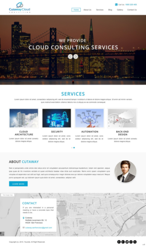 Design Wordpress par pb pour Cutaway Cloud Consulting, LLC | Design : #7092567