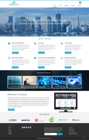 Design Wordpress par pb pour Cutaway Cloud Consulting, LLC | Design : #7092568