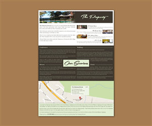 1 page A4 double sided Brochure Design Folded to envelope size.  Interesting fold design would be co | Diseño de Brochure por Mothy