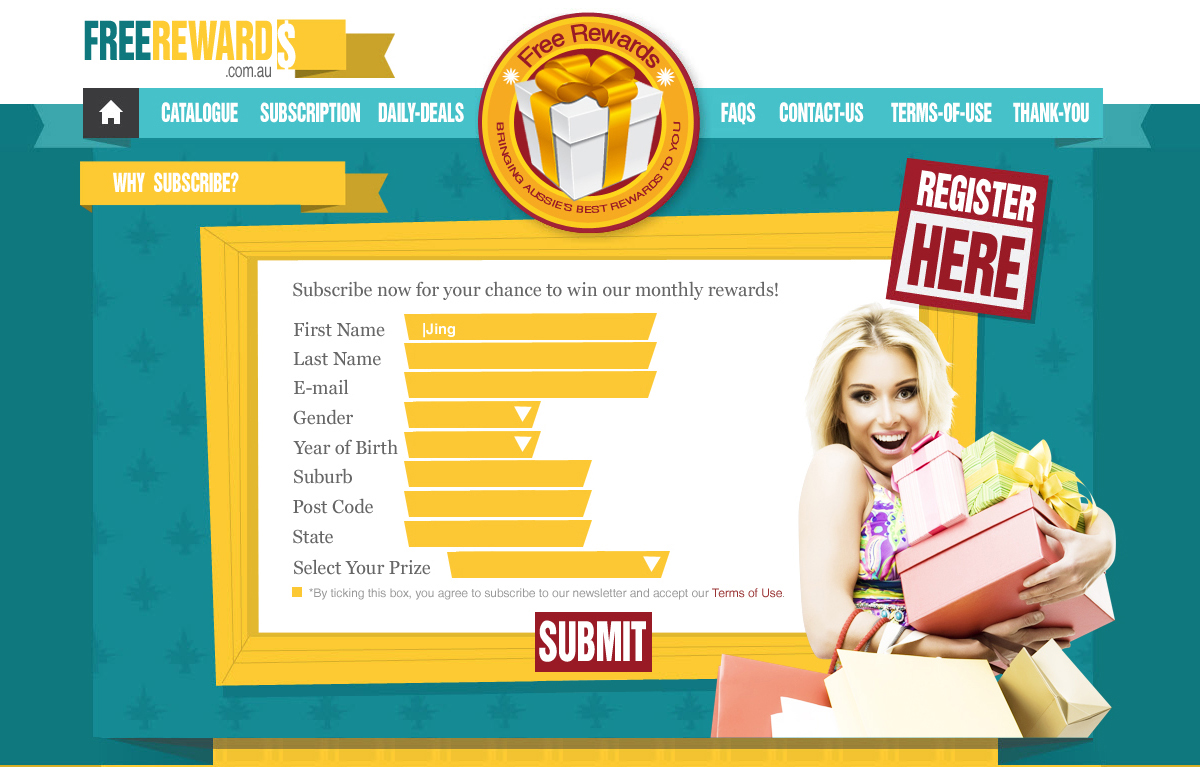 Diseño Web por Jing para Free Rewards | Diseño #1868061