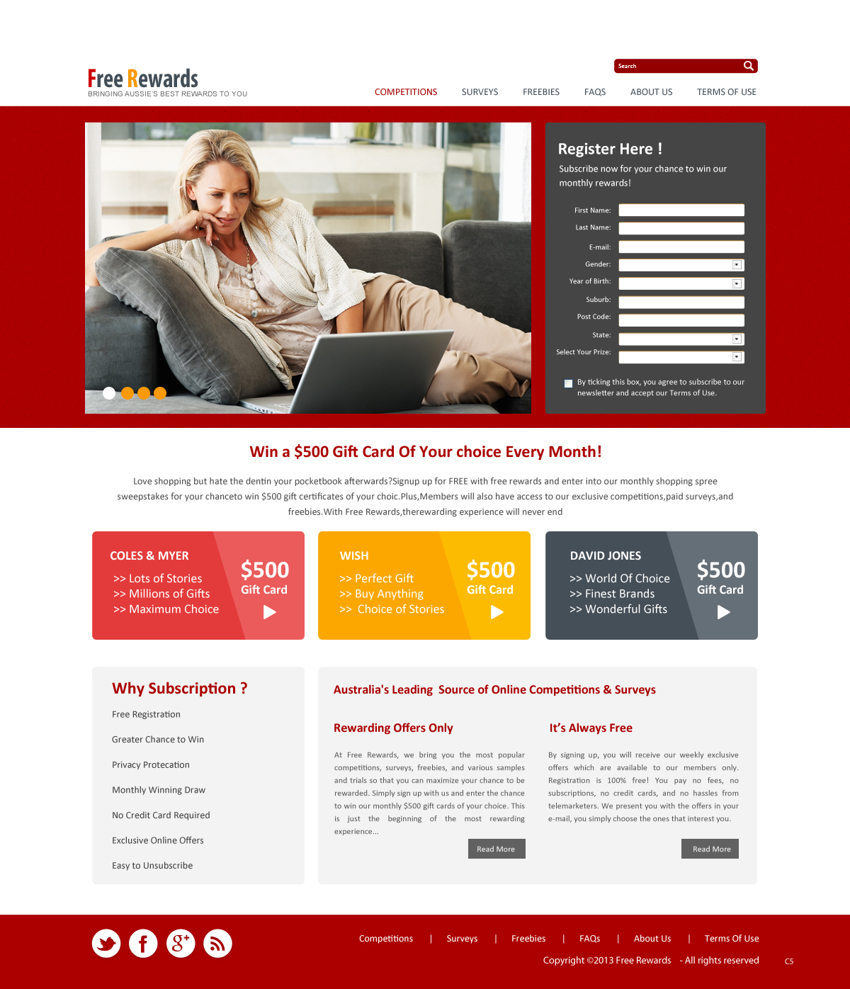 Web Design by pb for Free Rewards | Design #1816055