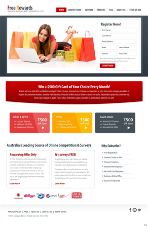 Web Design by pb for Free Rewards | Design: #1831461
