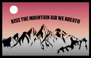 Mountain Sunset design for a flag for personal use