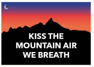 Mountain Sunset design for a flag for personal use | Design Graphique par TSEdesign