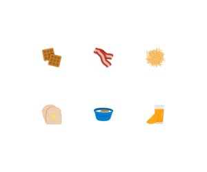 You love breakfast?  Well I do.  Custom vector icons needed. | Design Vectoriel par nreimer