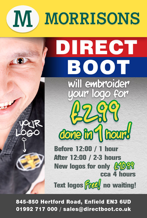 Signage Design by kresh for DIRECT BOOT & SHOE SUPLIES LTD | Design #1831289