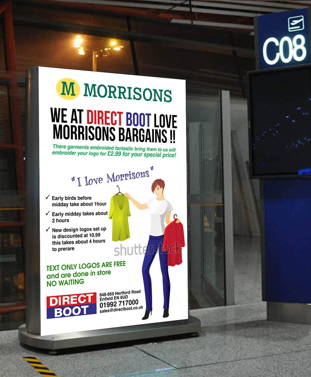 Signage Design by jgeoinbox for DIRECT BOOT & SHOE SUPLIES LTD | Design #1863849