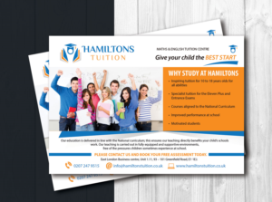 Flyer Design by uk for Hamiltons Tuition Ltd | Design: #7103104