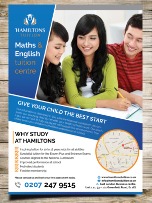Flyer Design by Masha K for Hamiltons Tuition Ltd | Design: #7089953