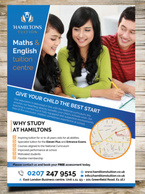 Flyer Design by Masha K for Hamiltons Tuition Ltd | Design: #7094744