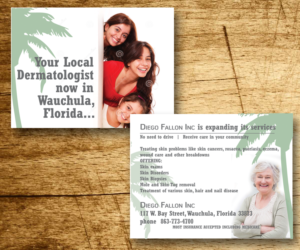 DERMATOLOGY SERVICES ADDING CARE FOR sKIN, HAIR AND NAILS  | Postcard Design by iD_intelligentDesign