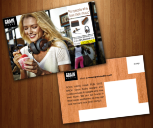 Postcard Design by Rohan Alexander for Grain Audio LLC | Design: #7107682