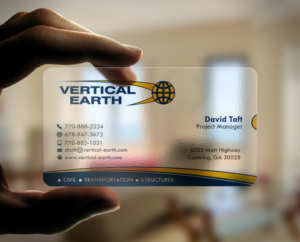 Business Card Design by Younes for Vertical Earth Inc | Design: #7106662