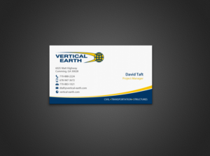 Design de Carte de Visite par chandrayaan.creative pour Vertical Earth Inc | Design #7102746