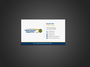 Design de Carte de Visite par chandrayaan.creative pour Vertical Earth Inc | Design : #7102748